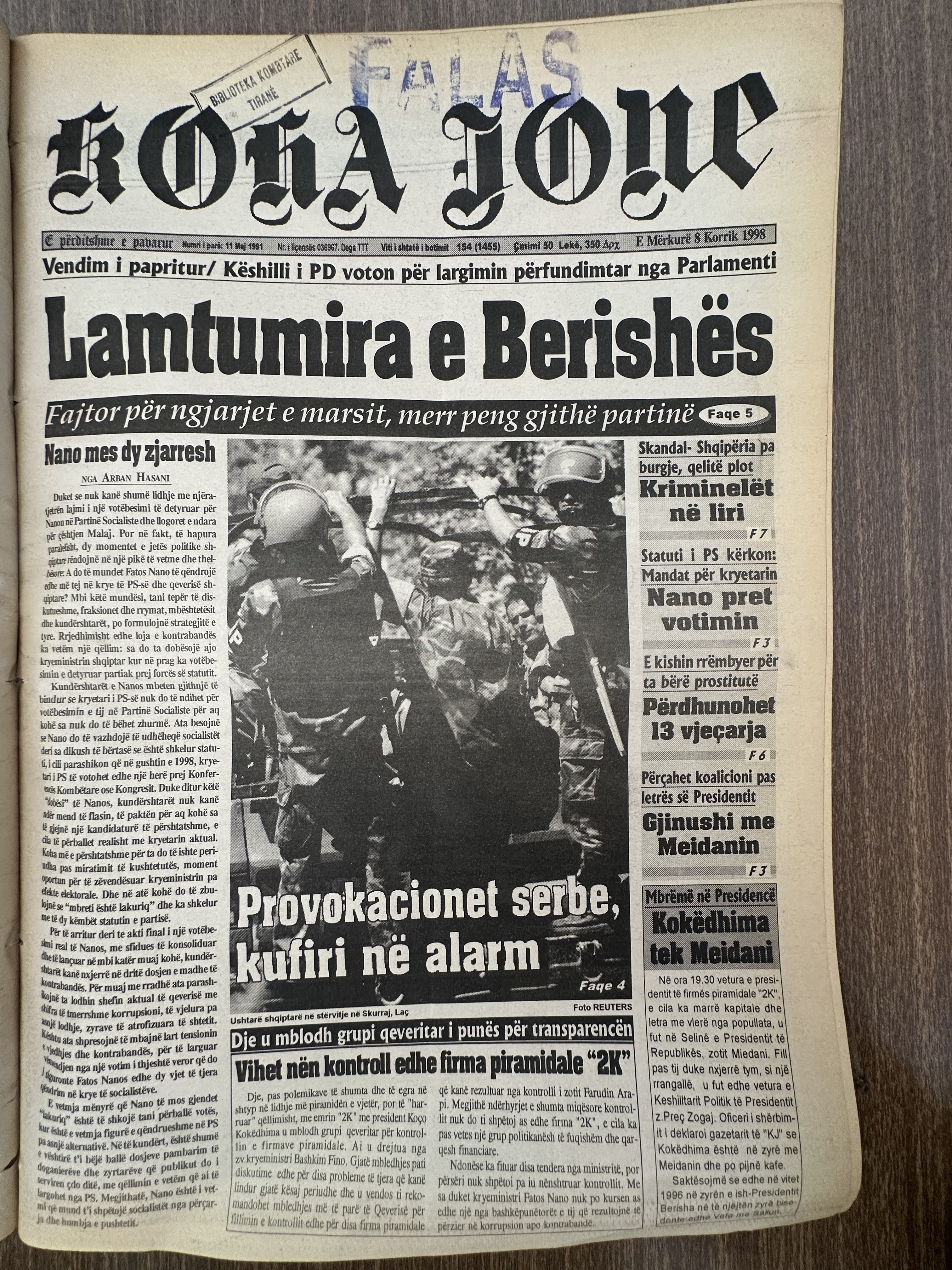 Koha Jonë 1998-07-08